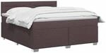 vidaXL Boxspringbett mit Matratze Dunkelbraun 140 x 200 cm Stoff