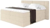 ALTDECOR Boxbett mit H3 H4 Matratze Evon King - 120x200 - Beige | Lattenrost,...