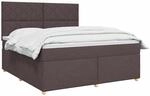 vidaXL Boxspringbett mit Matratze Dunkelbraun 160 x 200 cm Stoff | Bietet...