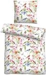 biberna Satin Bettw&auml;sche 135x200 cm, 2-teilig mit Kissenbezug 80x80 cm, 100%