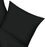 Kaeppel Kissenbezug Mako-Satin schwarz Gr&ouml;&szlig;e 40x80 cm