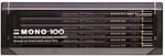 Tombow Bleistift MONO 100 2H, 12er-Set, hochwertige Graphitmine mit hoher Dichte,