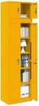 vidaXL Aufbewahrungsschrank 2 stk. Senfgelb 60 x 40 x 180 cm Stahl | Bewahre...