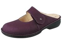 Finn Comfort Stanford Damen Clog violett genarbtes Nubukleder (EU
