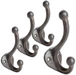 Spetebo Vintage Gusseisen Schwanenhals Doppel Wandhaken 11 cm - 4er Set |...