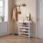 [en.casa] Schuhregal Boppeelo mit Schublade Schuhablage 94 x 75 x 30 cm