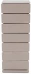 Spinder Design Schuhschrank Joey 7 aus Stahl, Taupe, 7 herausdrehbare F&auml;cher,...