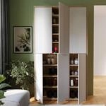 Forte Alice Springs Schuhschrank 100 110, Schrank mit 6 T&uuml;ren, 15 Einlegeb&ouml;den,