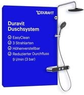 Duravit Duschsystem, Shower System mit 3 Strahlarten, Chrom/Schwarz |...
