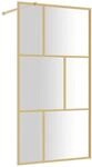 vidaXL Duschwand f&uuml;r Begehbare Dusche ESG Klarglas Golden 100x195cm