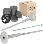 PROTEKTOR 100x Vormontierte D&auml;mmstoff-Schraubd&uuml;bel &Oslash;8 x 280mm | WDVS D&uuml;bel...