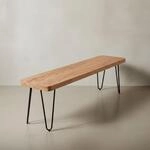 KADIMA DESIGN Esszimmer Sitzbank BAGLI Massiv-Holz Akazie 160 x 45 x 40 cm...