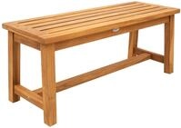 CLP Gartenbank wetterfest 2-Sitzer Broome, Teakbank ohne Lehne f&uuml;r Terrasse und