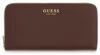 Guess Damen Zip-Around Geldb&ouml;rse Danielle SLG Large Braun | ikonisches Guess Design,