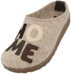 HAFLINGER Grizzly Home Filzpantoffel Hausschuh Filzclog mit Home Schriftzug...