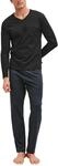 CALIDA Relax Streamline Pyjama | langer Schlafanzug aus 100% Baumwolle, Hose mit