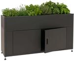 Mendler Hochbeet HWC-O85, Stauraum, Metall 47kg 91x161x51cm - anthrazit 