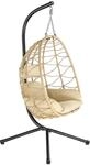 HinHocker H&auml;ngesessel mit Gestell | Creme | H&auml;ngeschaukel f&uuml;r Indoor und...