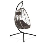 hjh LIVING H&auml;ngesessel mit Gestell COCOVA Outdoor H&auml;ngestuhl mit Kissen,...