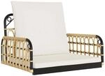 vidaXL H&auml;ngestuhl mit Kissen 63x58x39 cm Poly Rattan und Stahl