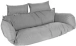 Home Deluxe Polyrattan H&auml;ngesessel Kissen Twin Grau - 105 x 41 x 45 cm 