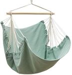 AMANKA XL H&auml;ngesessel Blau 155x125 cm belastbar bis 100kg - H&auml;ngeschaukel