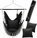 tectake&reg; H&auml;ngesessel Outdoor wetterfest oder Indoor mit Tabletfach und