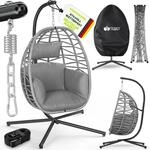 tillvex&reg; H&auml;ngesessel mit Gestell Outdoor Indoor mit wetterfester Abdeckung 