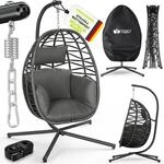 tillvex&reg; H&auml;ngesessel mit Gestell Outdoor Indoor mit wetterfester Abdeckung 