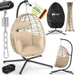 tillvex&reg; H&auml;ngesessel mit Gestell Outdoor Indoor mit wetterfester Abdeckung 