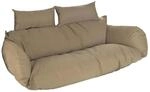 Home Deluxe Polyrattan H&auml;ngesessel Kissen Twin - Braun - 105 x 41 x 45 cm 