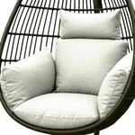 Homescapes H&auml;ngesessel-Kissen Outdoor Natur mit Kopfst&uuml;tze, Polster-Auflage...