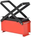vidaXL Papierbrikettpresse Stahl 34x14x14 cm Schwarz und Rot