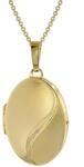 trendor Halskette mit Medaillon-Anh&auml;nger Silber 925 gold plattiert 39660 