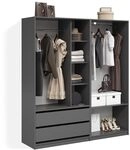 Livinity Kleiderschrank Trento Anthrazit | 2er Set