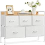 SONGMICS Kommode, 5 Stoffschubladen, Metallgestell, Modernes Basis-Design |...