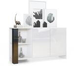 Vladon Sideboard Canto, Made in Germany, Lange Anrichte mit 2 T&uuml;ren und 6...