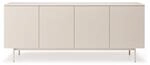 BEAUTY SOFA Kommode Soft 200x83x38 cm Rillenfronten Kaschmir | Sideboard mit 4...