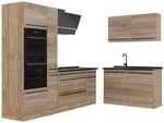 Vicco Eckk&uuml;che R-Line, Sonoma/Goldkraft Eiche 230 x 120 cm | 8 Module &middot;