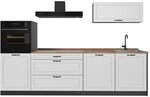 Vicco K&uuml;chenzeile R-Line, Wei&szlig; Landhaus/Anthrazit 280 cm | 5 Module &middot;