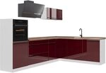 Vicco Eckk&uuml;che R-Line, Rot Hochglanz/Wei&szlig; 287 x cm | 12 Module &middot;