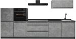 Vicco K&uuml;chenzeile R-Line, Beton/Anthrazit 340 cm | 6 Module &middot;...