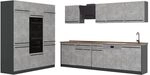 Vicco K&uuml;chenzeile R-Line, Beton/Anthrazit 180 cm | 12 Module &middot;...