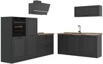Vicco K&uuml;chenzeile R-Line, Anthrazit Landhaus/Anthrazit 220 cm | 7 Module &middot;