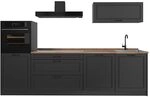 Vicco K&uuml;chenzeile R-Line, Anthrazit Landhaus/Anthrazit 280 cm | 5 Module &middot;