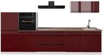 Vicco K&uuml;chenzeile R-Line, Rot Hochglanz/Wei&szlig; 340 cm | 6 Module &middot;