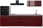 Vicco K&uuml;chenzeile R-Line, Rot Hochglanz/Wei&szlig; 280 cm | 5 Module &middot;