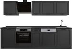 Vicco K&uuml;chenzeile R-Line, Anthrazit Landhaus/Anthrazit 280 cm | 9 Module &middot;