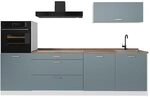 Vicco K&uuml;chenzeile R-Line, Blau-Grau/Wei&szlig; 280 cm | 5 Module &middot;...