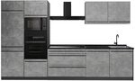 Vicco K&uuml;chenzeile R-Line, Beton/Anthrazit 340 cm | 7 Module &middot;...
